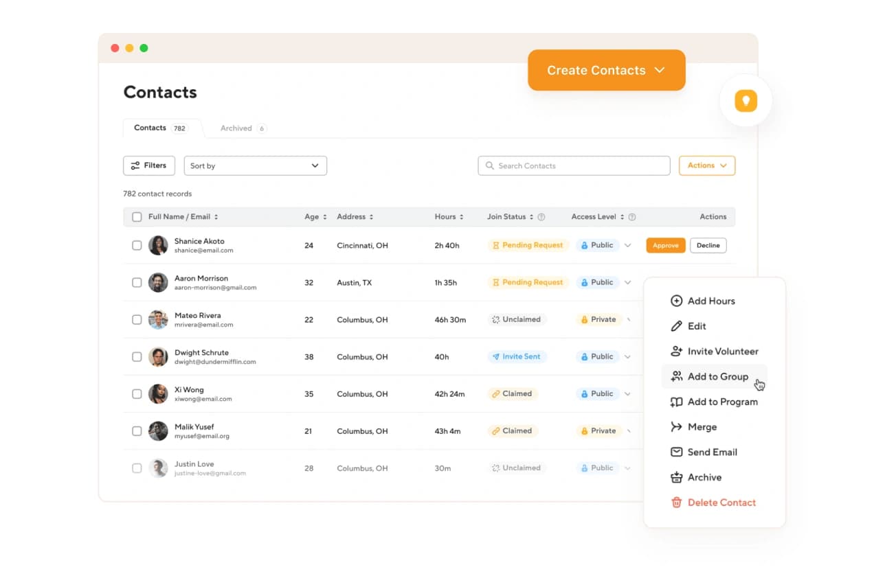 Community Reach nonprofit dashboard overview