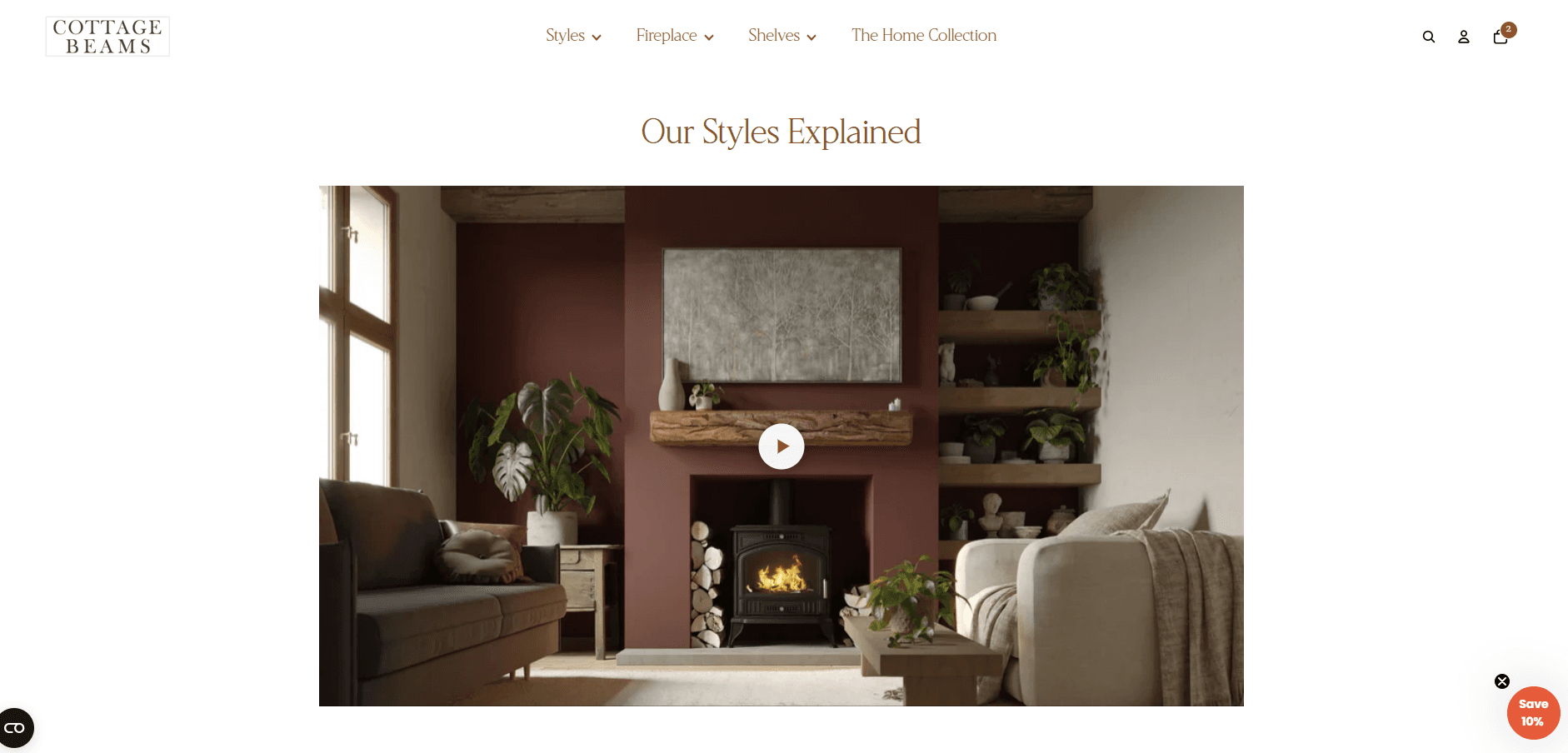 Cottage Beams Rebuy cart showcase
